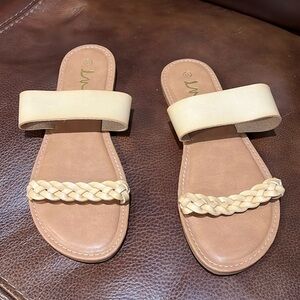 Braided detail sandals, NWOT